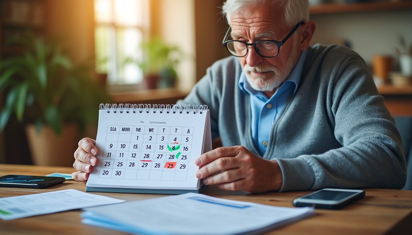 Illustration: Comprendre le calendrier annuel des dates de versement des retraites complémentaires